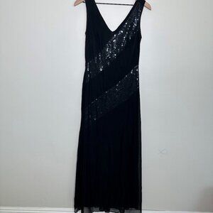 TADASHI VINTAGE Black Maxi Dress / Size M